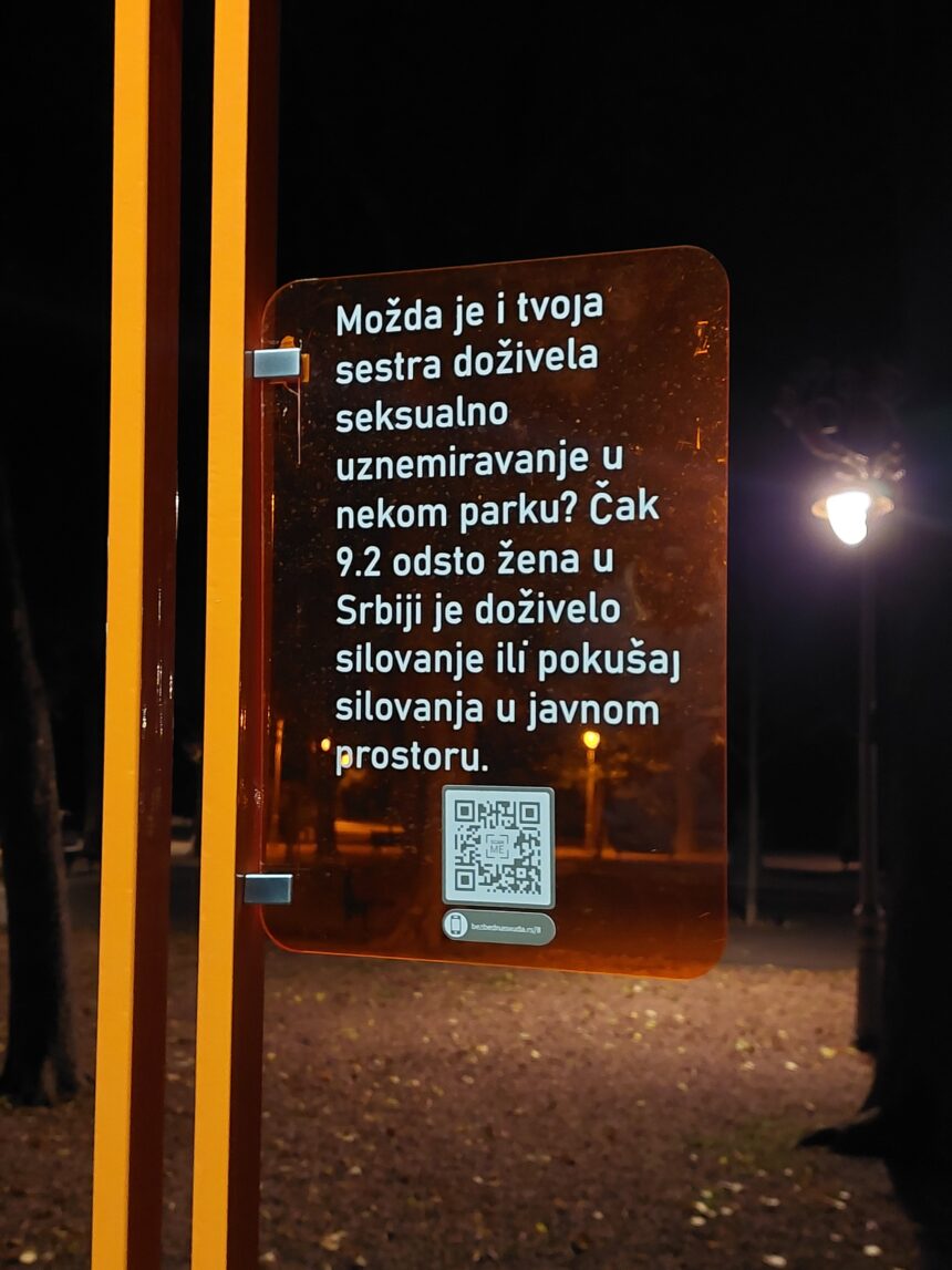 20221205_214707 Izložba “Bezbedna svuda”: Poražavajući podaci o bezbednosti žena i polomljeni plakati sa porukama FOTO