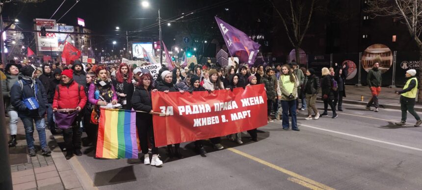 Šta su žene u Srbiji poručile na osmomartovskom protestu?