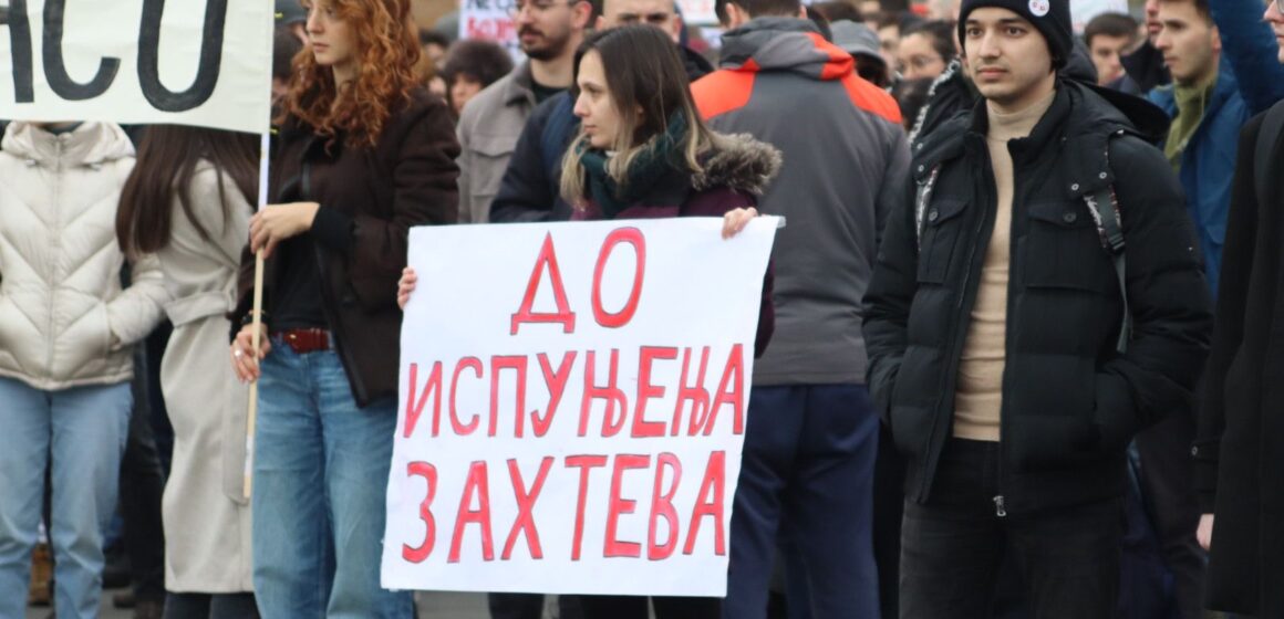 Studenti: Nikakvi novi zahtevi nisu dodati tokom protesta